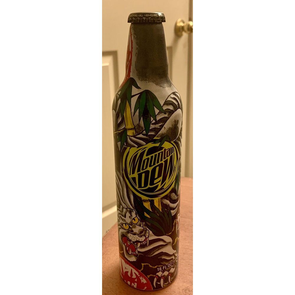 Unopened Collectable Alum. Mt Dew Bottle Troy Denning Fearless Fury‎